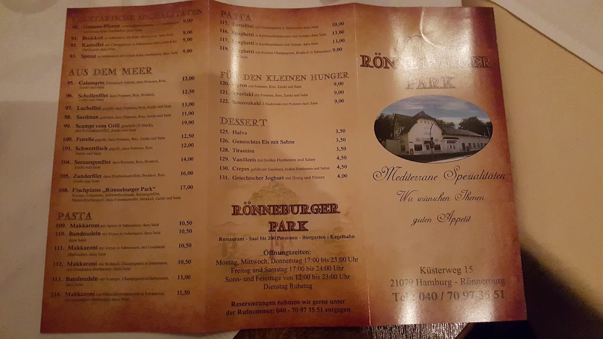 Menu Gaststätte Rönneburger Park-9